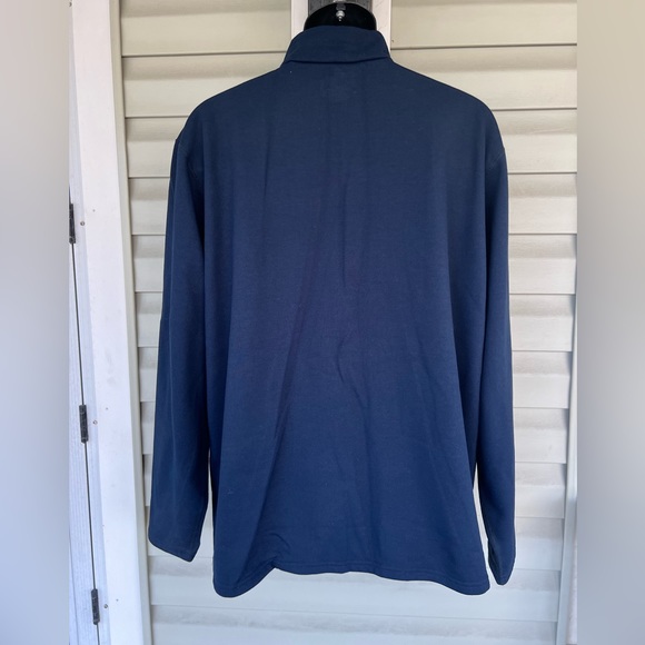 Drifire Sweater Mens Large 1/4 Zip Pullover Navy FR Flame Resistant Made In USA - Picture 2 of 11
